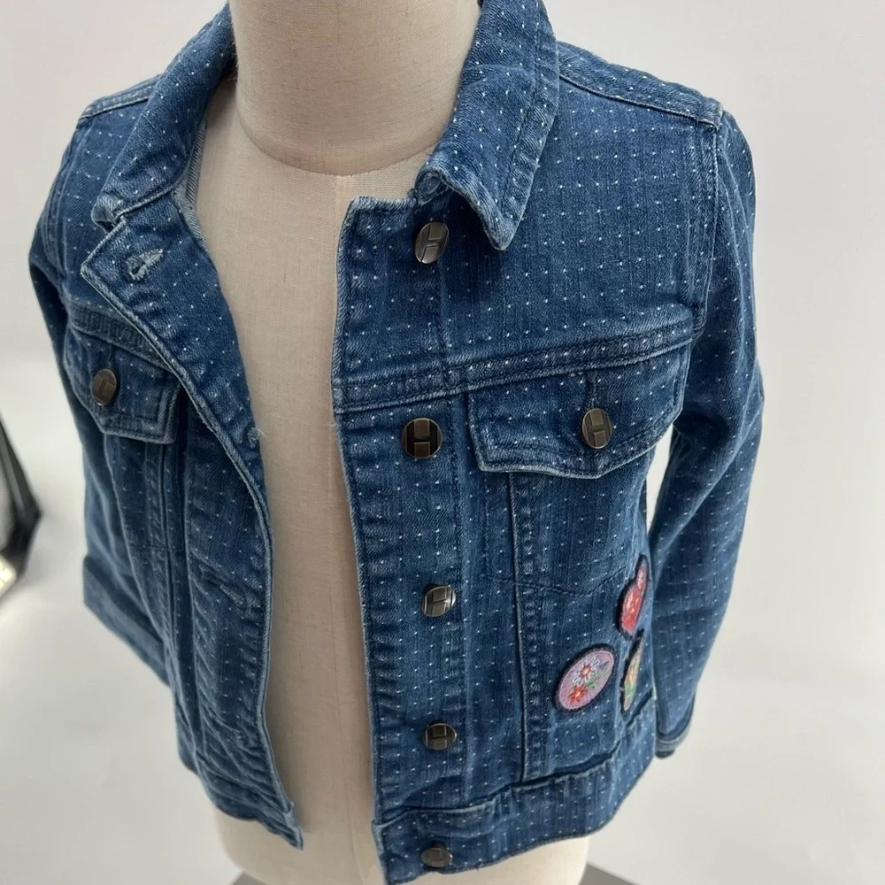 Hanna Andersson Jean Jacket with Patch Details - Size 100 (US Size 4)